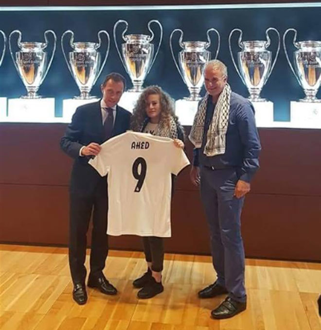 ريال مدريد يستقبل عهد التميمي واسرائيل غاضبة